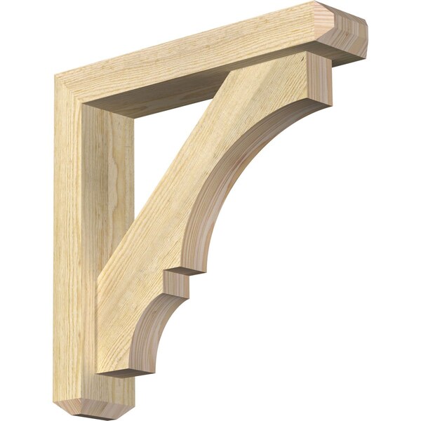 Ekena Millwork Balboa Craftsman Rough Sawn Bracket w/ Offset Brace, Douglas Fir, 4"W x 18"D x 18"H BKT0402X18X18BOA04RDF - main